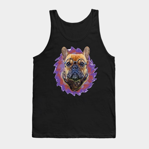 Oil Paint Frenchie Bulldog Tank Top by Leon Star Shop